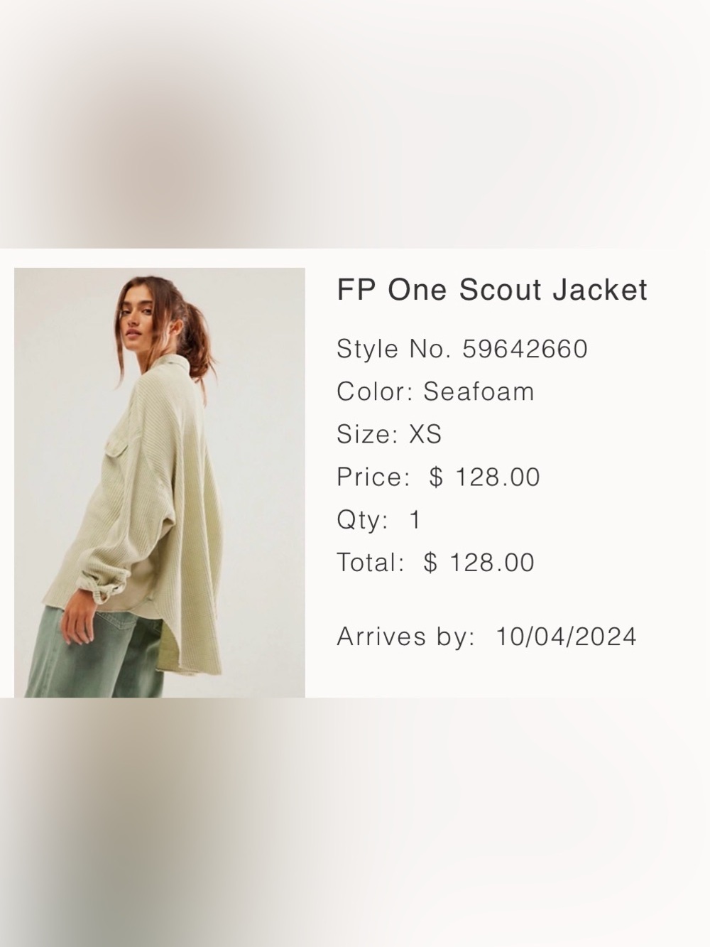 Free People One Scout Jacket - Seafoam